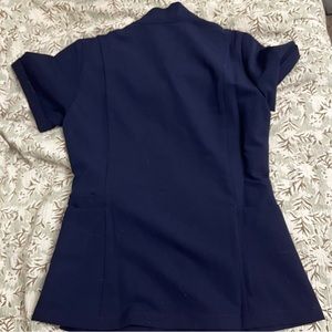 Inala Navy FIGS slim scrub top